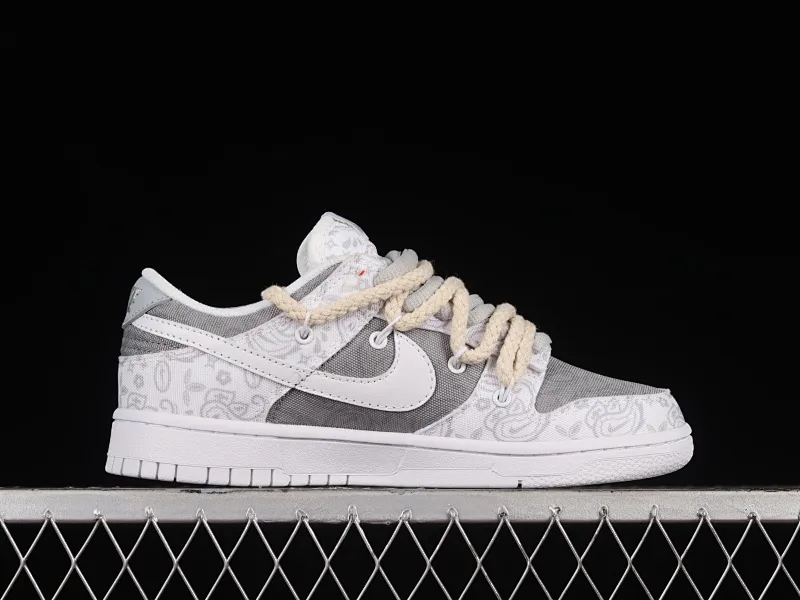All categories Nk SB Dunk series Nk SB Dunk Low low-top sneakers Nk Dunk Low ESS reverse cashew flower customized version of deconstructed strap casual sneakers DJ9955-100